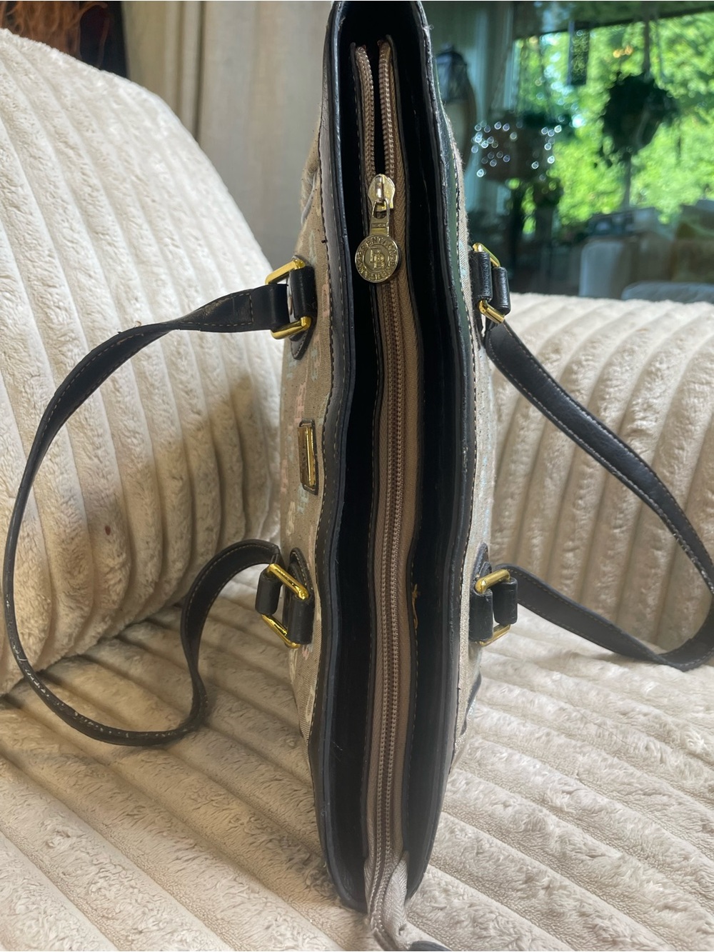 Brentano BB Monogram Canvas Grey Black Shoulder Bag - Picture 5 of 7